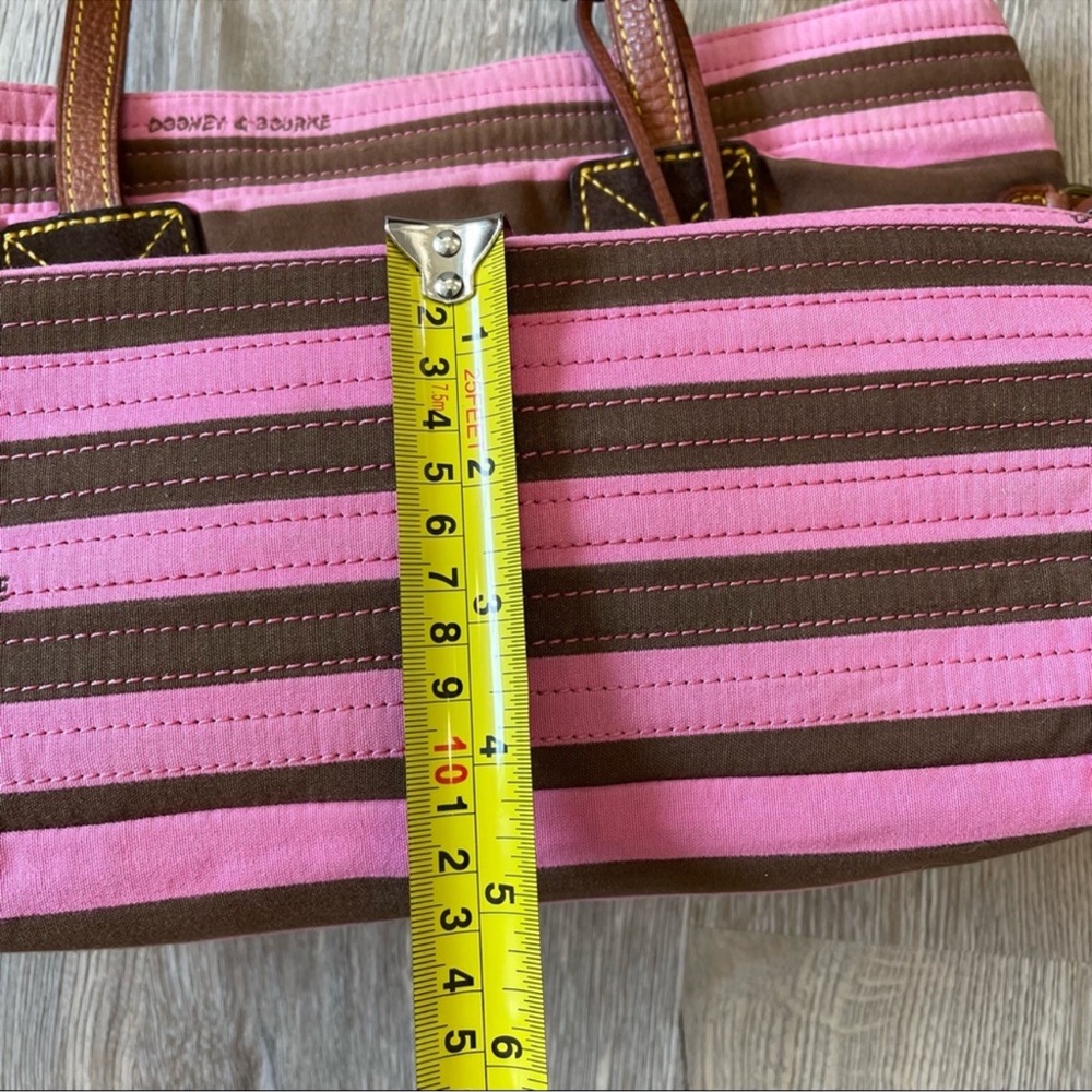 Dooney & Bourke Pink Stripe Handbag - Picture 14 of 16